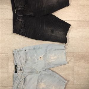 Two pairs of Express Shorts for men size 28.